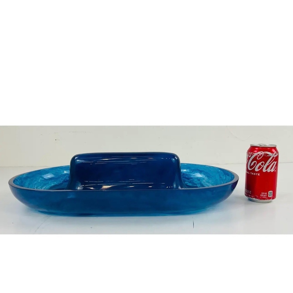 Made Goods Mid Century Modern Cobalt Resin‎ Tray
